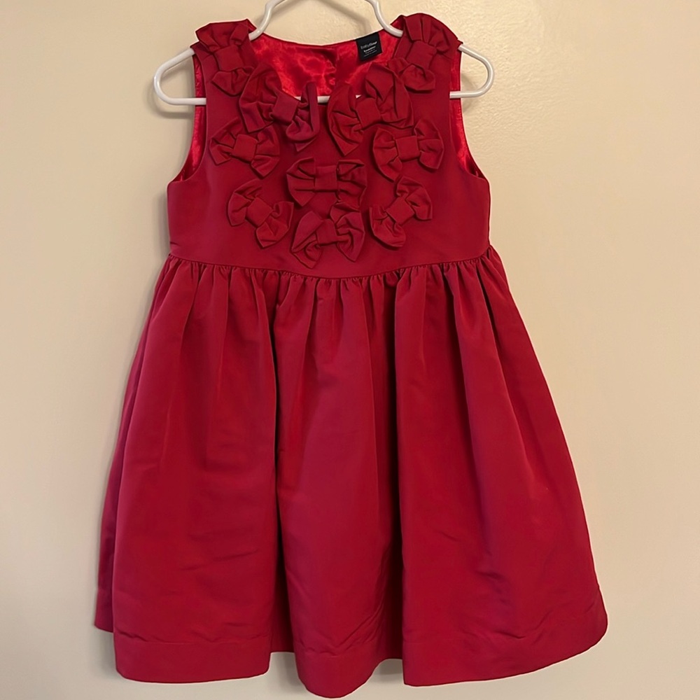 Red Baby Gap Dress with Bows, Size 3